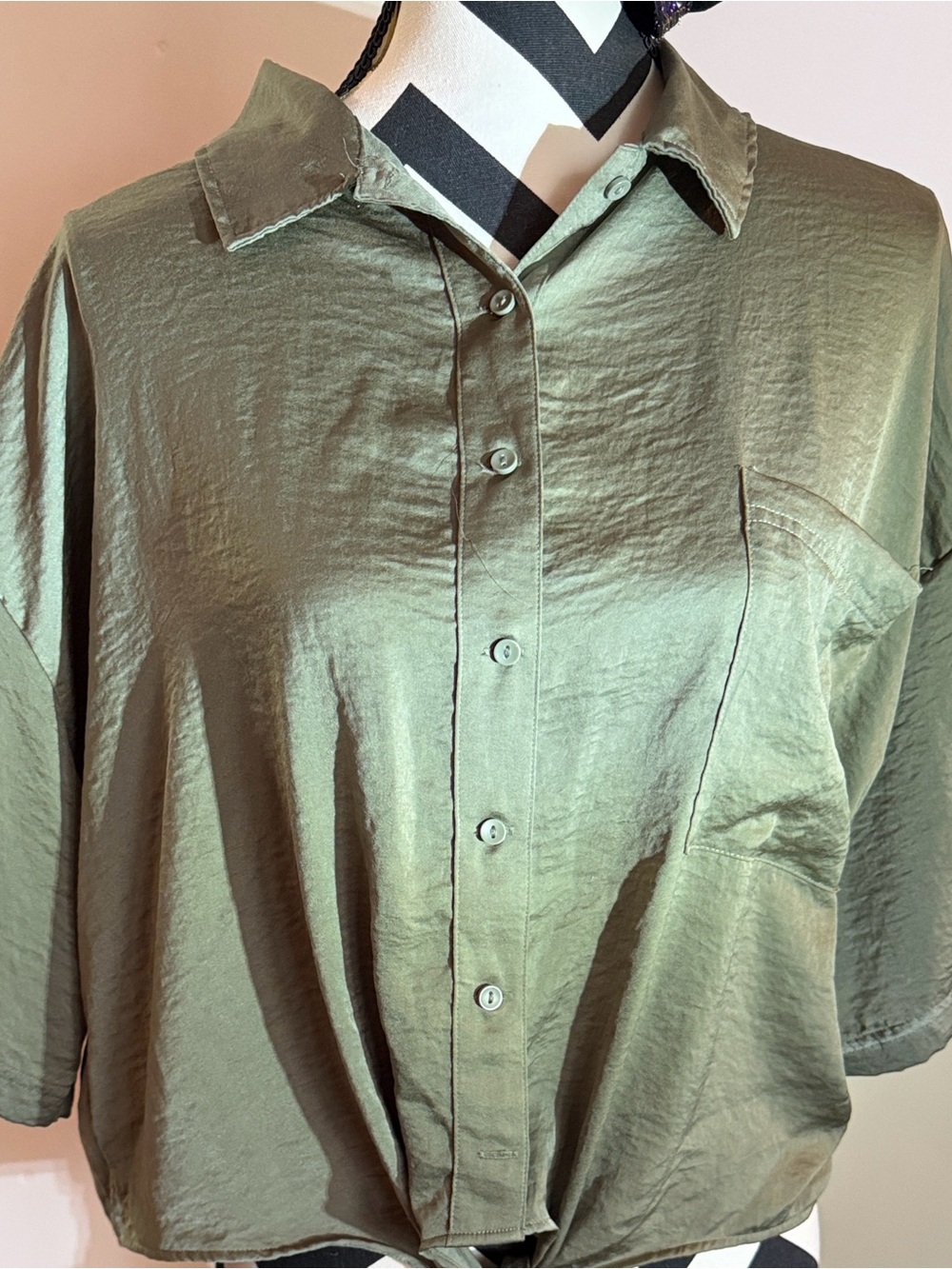 Silky SO Button-Front blouse